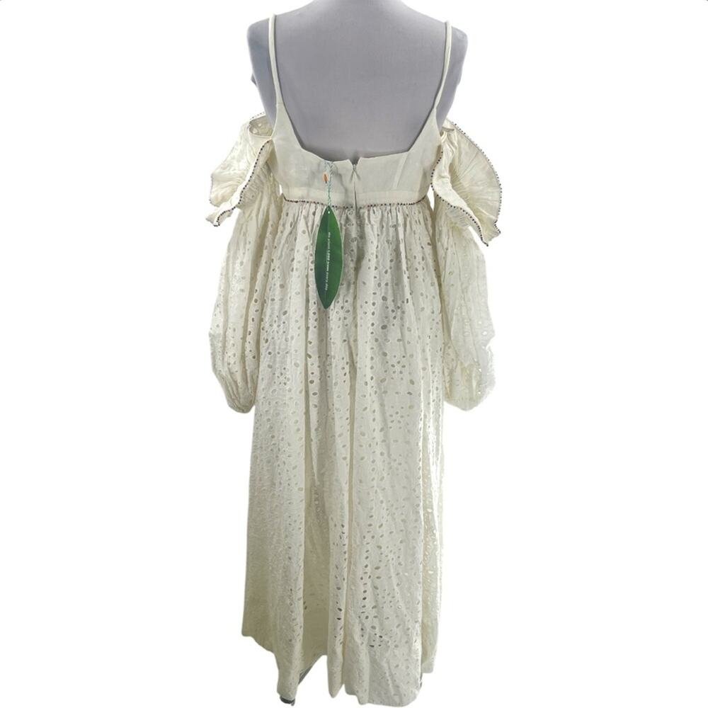 NWT Farm Rio Off-White 3D Flower Maxi Dress Size Medium - Picture 6 of 9